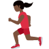 🏃🏿‍♀️ woman running: dark skin tone display on Twitter